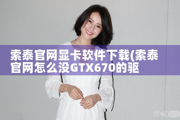 索泰官网显卡软件下载
